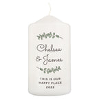 Personalised Botanical Pillar Candle | Mother's Day Gift