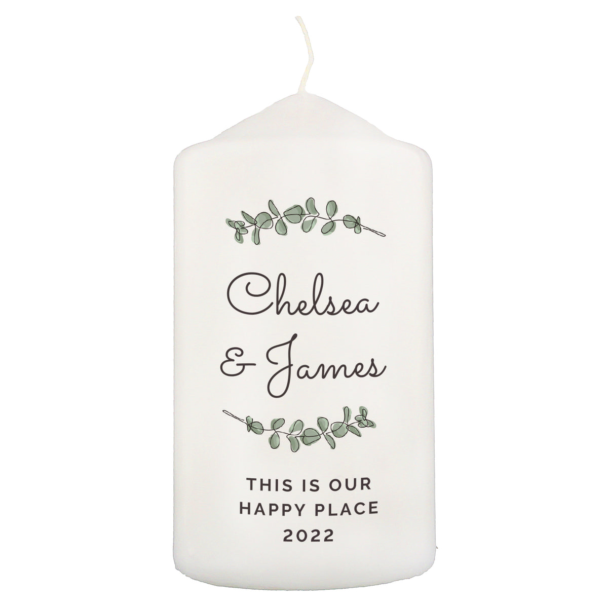 Personalised Botanical Pillar Candle | Mother's Day Gift