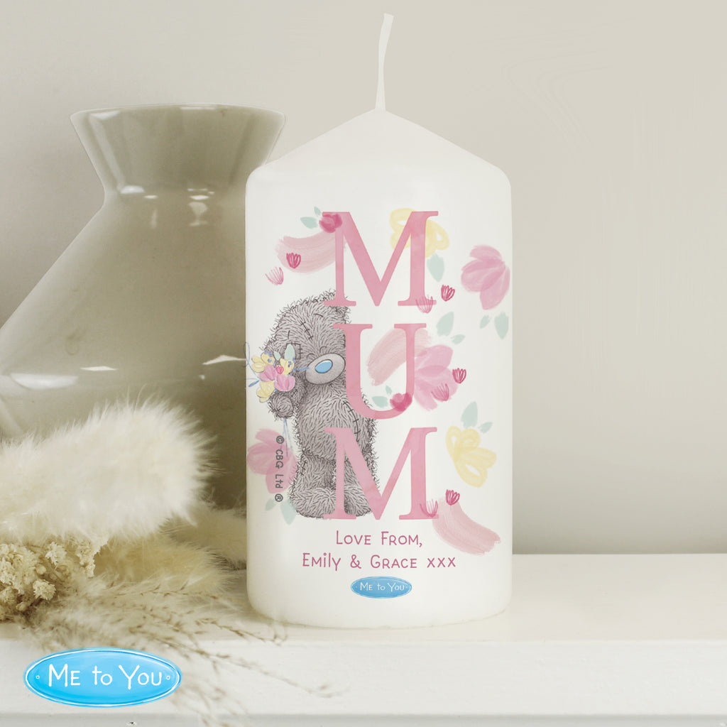 Personalised Me to You MUM Pillar Candle | Gift for Her