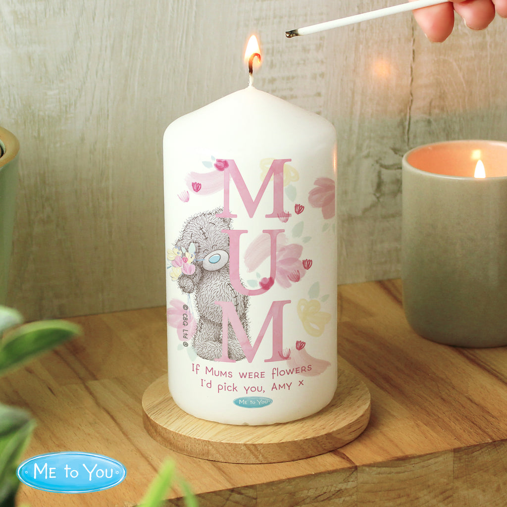 Personalised Me to You MUM Pillar Candle | Gift for Her