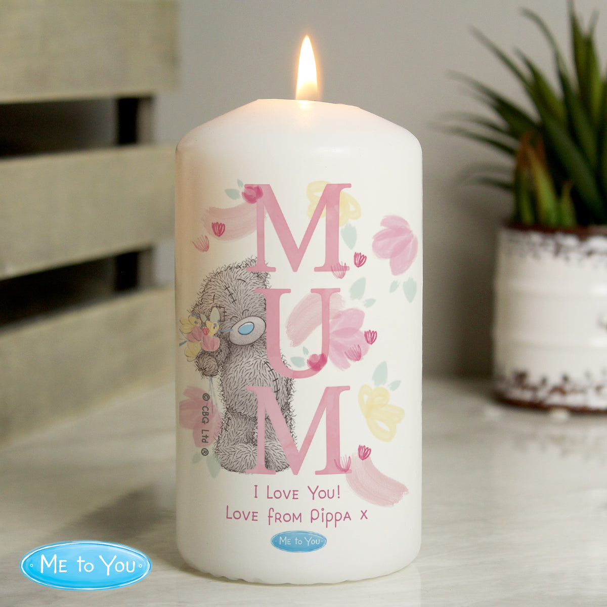 Personalised Me to You MUM Pillar Candle | Gift for Her