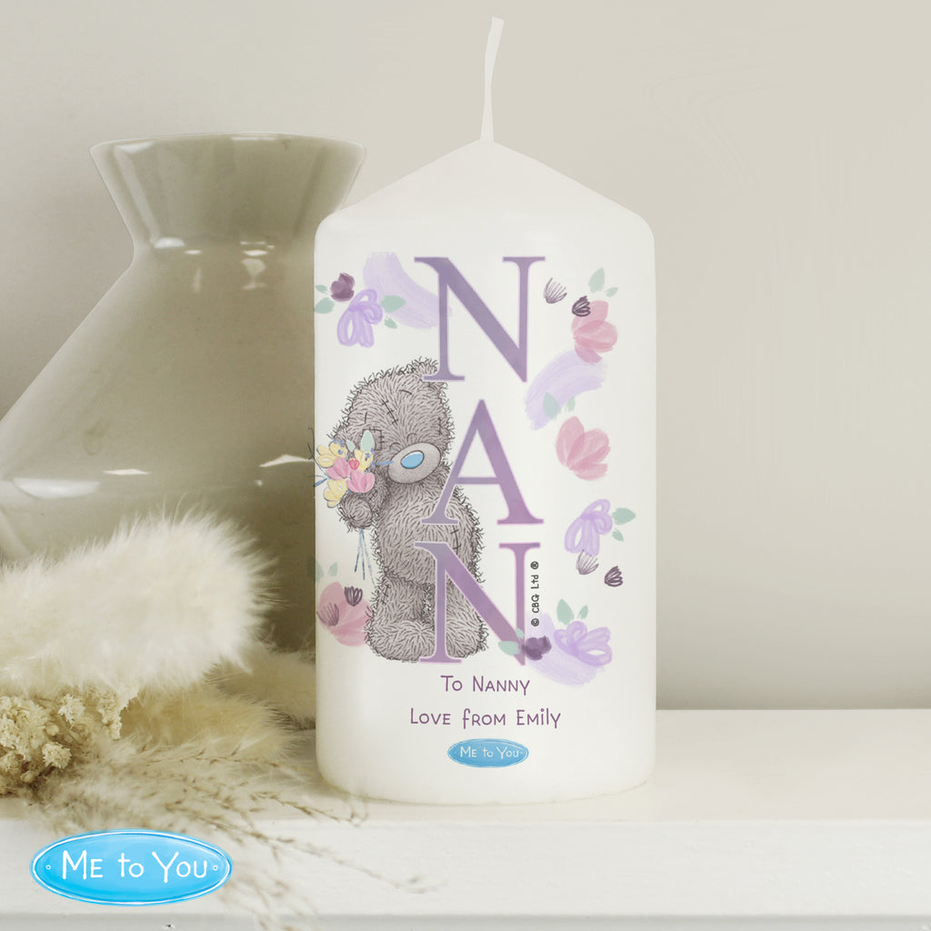 Personalised Me to You NAN Pillar Candle | Candles & Reed Diffusers