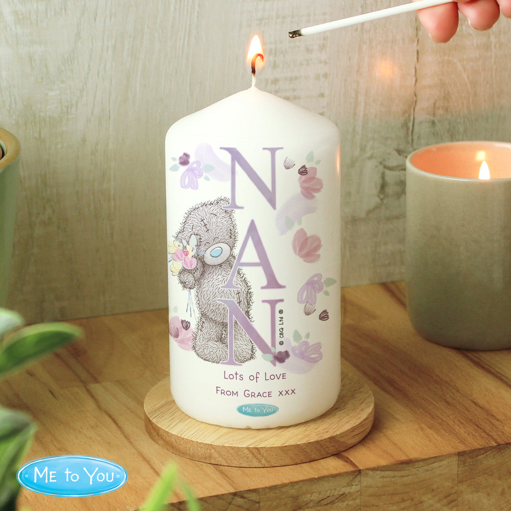Personalised Me to You NAN Pillar Candle | Candles & Reed Diffusers