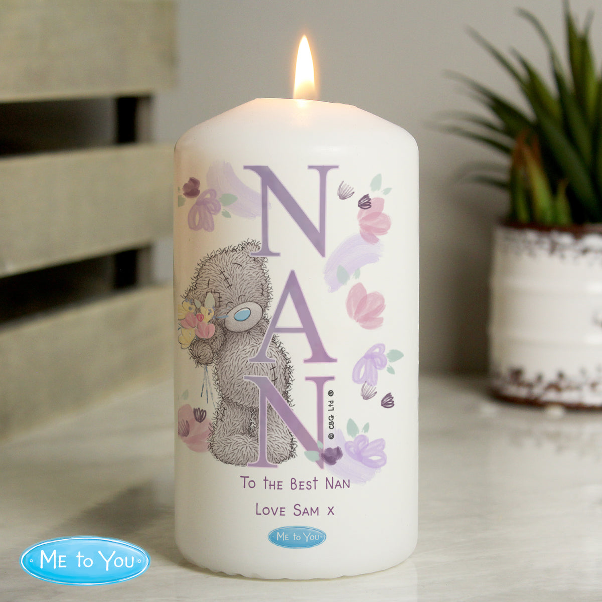 Personalised Me to You NAN Pillar Candle | Candles & Reed Diffusers
