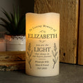 Personalised In Loving Memory LED Candle for Memorial