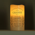 Personalised In Loving Memory LED Candle for Memorial