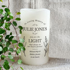 Personalised In Loving Memory LED Candle for Memorial