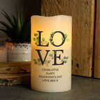 Personalised LOVE LED Candle for Wedding