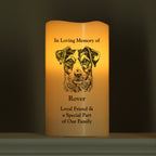 Personalised Dog Breed Memorial LED Candle | Gift for Pets