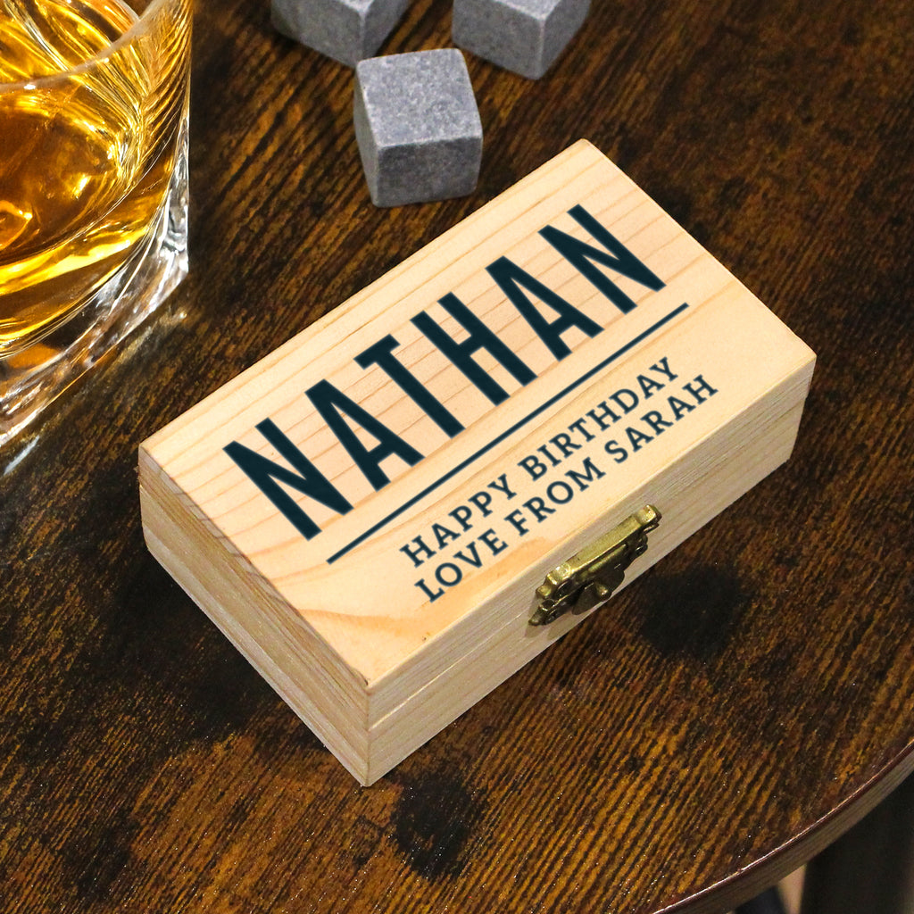 Personalised Free Text Whisky Stones | Whiskey Stones