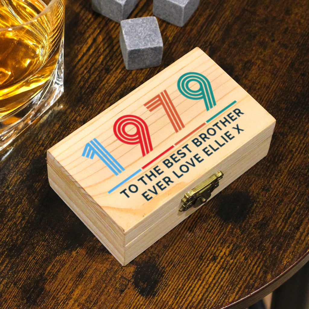 Personalised Big Age Whisky Stones for Birthday