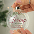 Personalised In Loving Memory Glass Bauble |  | Inspired Creative Gifts