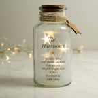 Personalised Free Text LED Glass Jar | LED Lights, Candles & Decorations | Christmas Gift