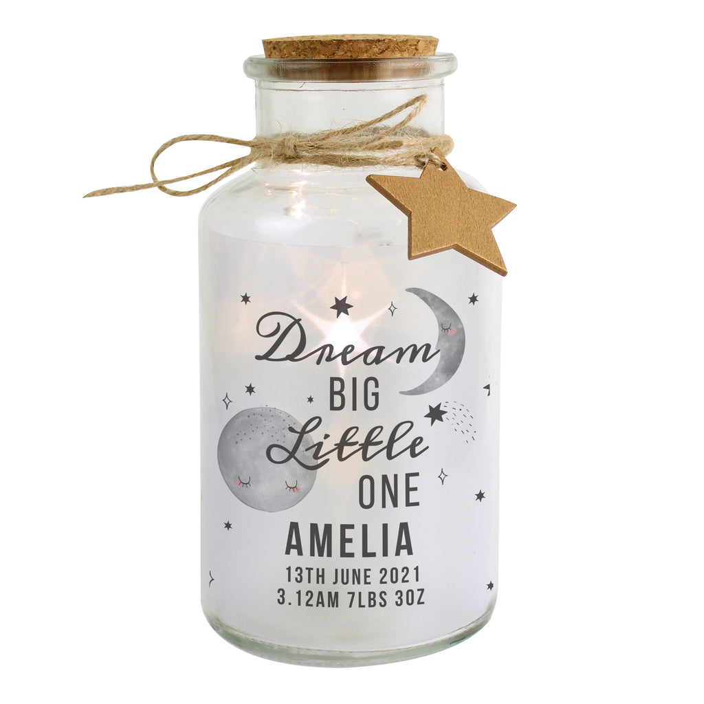 Personalised Dream Big LED Glass Jar | LED Lights, Candles & Decorations | Inspired Creative Gifts