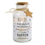 Personalised Magical Things Happen LED Glass Jar for Christmas