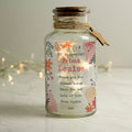 Personalised Floral LED Glass Jar | LED Lights, Candles & Decorations | Inspired Creative Gifts