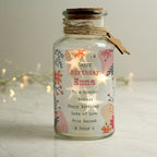 Personalised Floral LED Glass Jar | LED Lights, Candles & Decorations | Inspired Creative Gifts