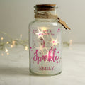 Personalised Unicorn LED Glass Jar for Christmas