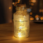 Personalised In Loving Memory LED Glass Jar for Memorial