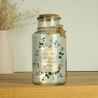 Personalised Botanical LED Glass Jar | LED Lights, Candles & Decorations