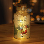 Personalised Santa LED Glass Jar | LED Lights, Candles & Decorations