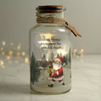 Personalised Santa LED Glass Jar | LED Lights, Candles & Decorations