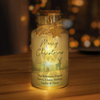 Personalised Merry Christmas LED Glass Jar | LED Lights, Candles & Decorations | Inspired Creative Gifts
