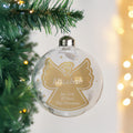 Personalised Gold Angel Name Only Glass Bauble | Christmas Gift