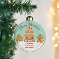 Personalised Gingerbread House Christmas Glass Bauble |  | Inspired Creative Gifts