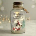 Personalised Gonk Christmas Scene LED Glass Jar | LED Lights, Candles & Decorations | Christmas Gift