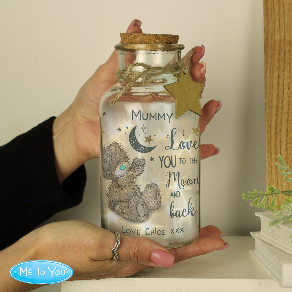 Personalised Me to You Moon & Back LED Light Up Jar | Wedding Gift