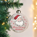 Personalised Santa Glass Bauble |  | Inspired Creative Gifts