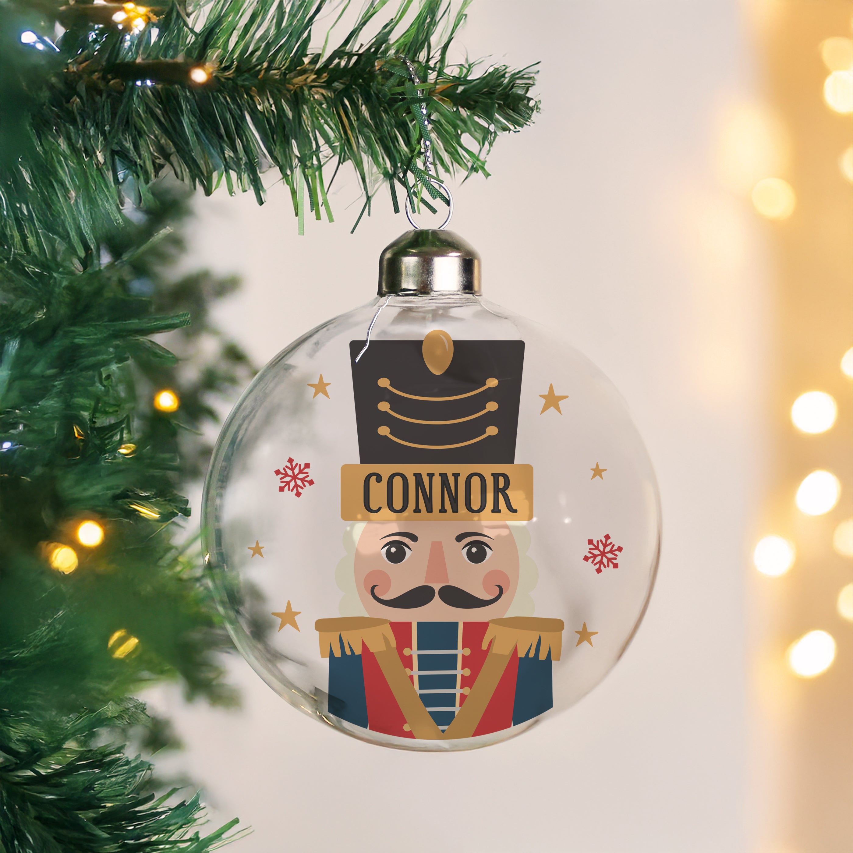 Personalised Nutcracker Christmas Glass Bauble |  | Inspired Creative Gifts