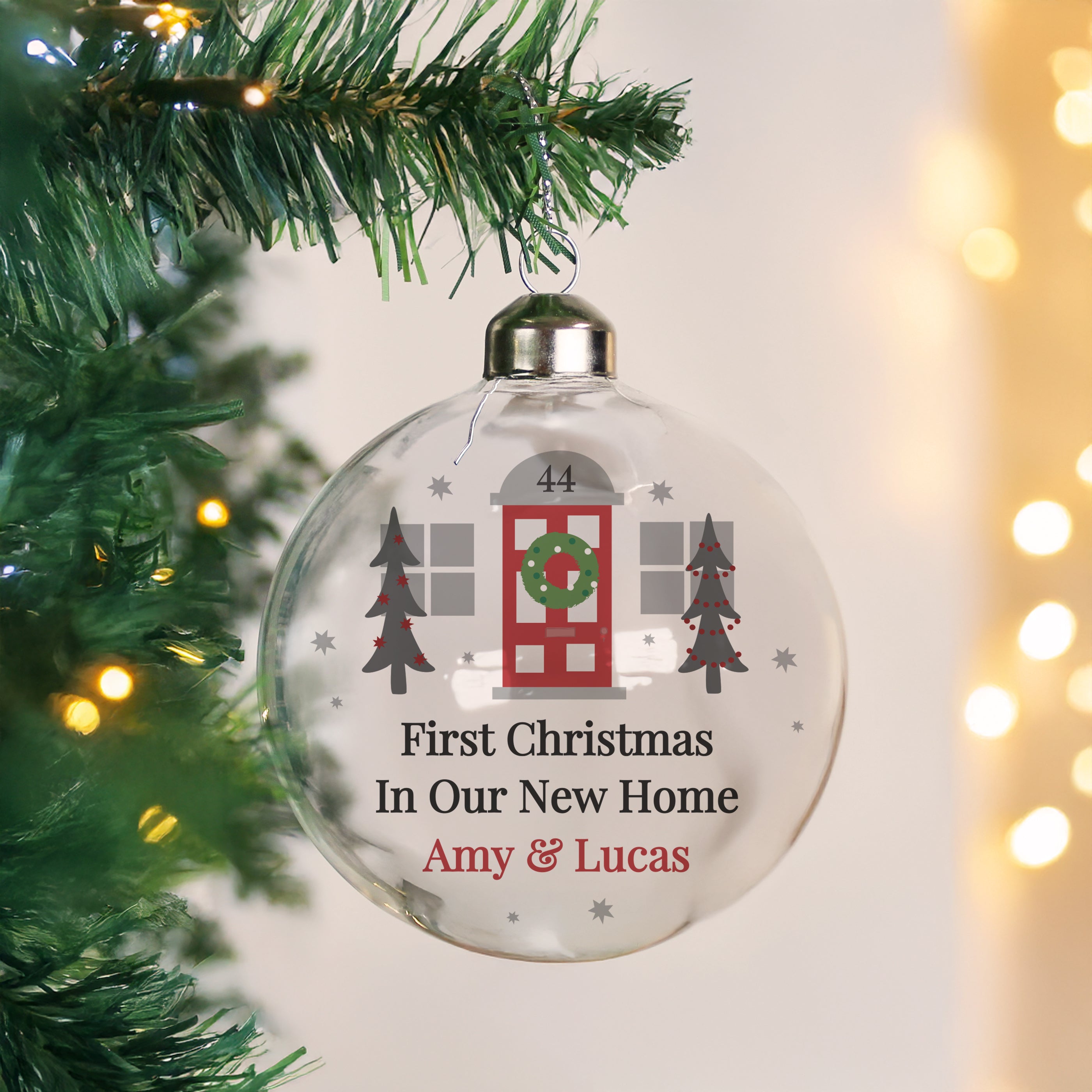 Personalised Home For Christmas Glass Bauble |  | Inspired Creative Gifts