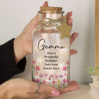 Personalised Floral LED Light Up Jar | LED Lights, Candles & Decorations