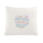Personalised Floral Heart Mothers Day Cream Cushion | Gift for Her