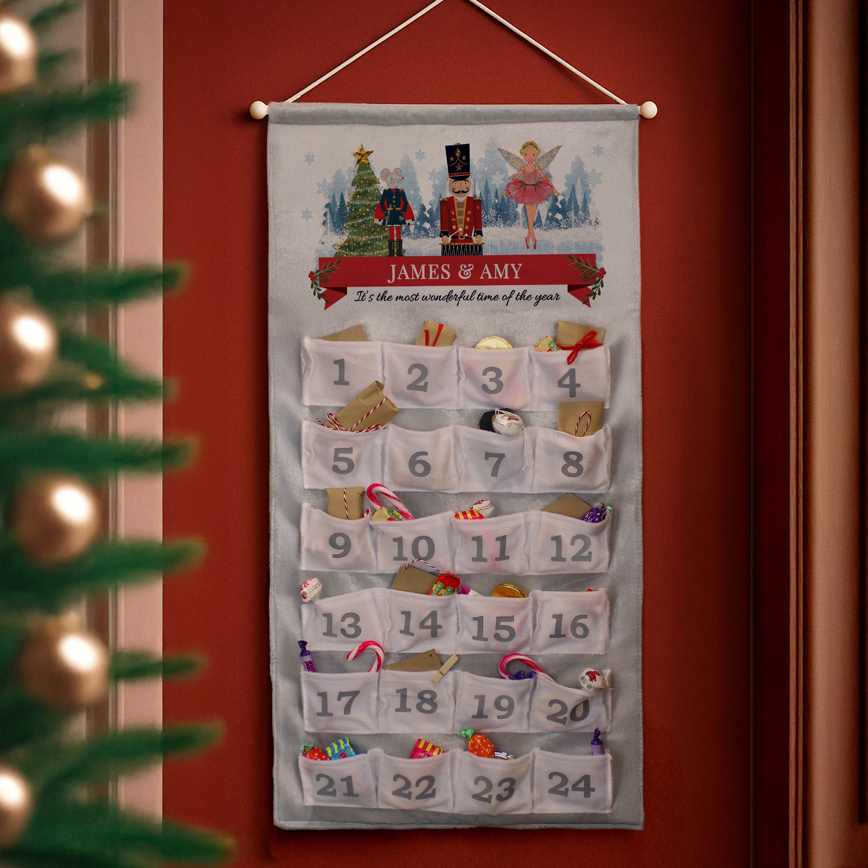 Personalised Nutcracker Advent Calendar In Silver Grey |  | Inspired Creative Gifts