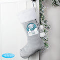 Personalised Christmas Tiny Tatty Teddy Silver Grey Stocking |  | Inspired Creative Gifts