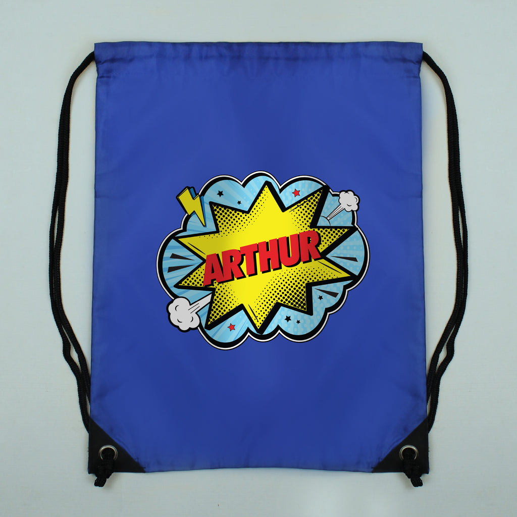 Personalised Superhero Blue Kit Bag | Textiles | Inspired Creative Gifts