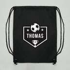 Personalised Football Banner Black Kit Bag