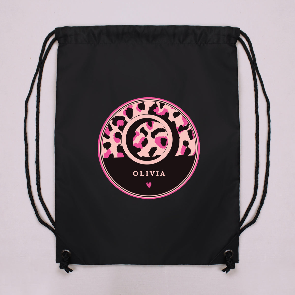 Personalised Leopard Print Black Kit Bag | Textiles | Inspired Creative Gifts