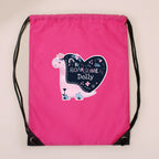 Personalised Dinosaur Pink Kit Bag | Textiles | Inspired Creative Gifts