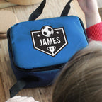 Personalised Football Blue Lunch Bag | Textiles