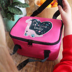 Personalised Dinosaur Pink Lunch Bag | Textiles