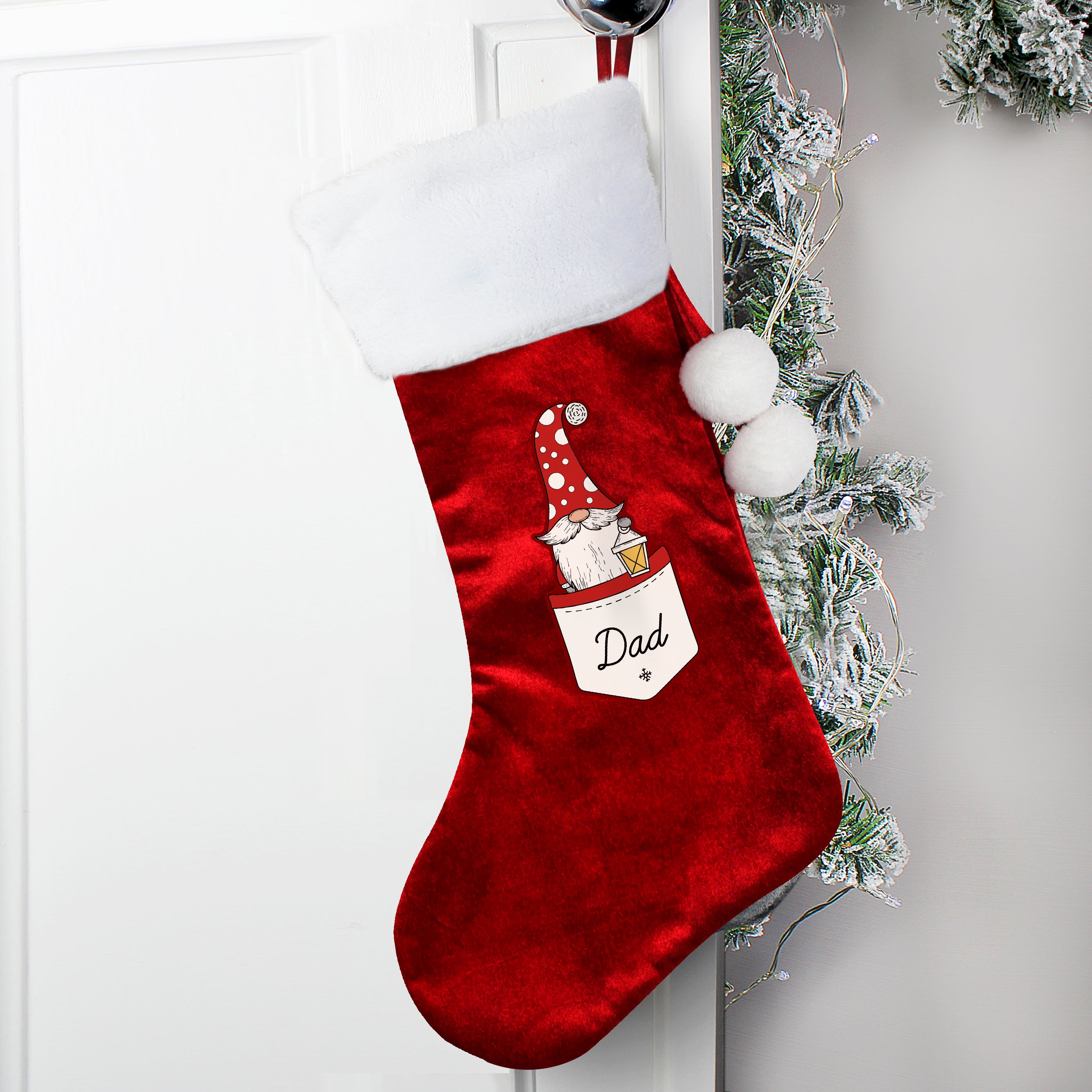 Personalised Gonk Family Red Christmas Stocking- Male |  | Inspired Creative Gifts