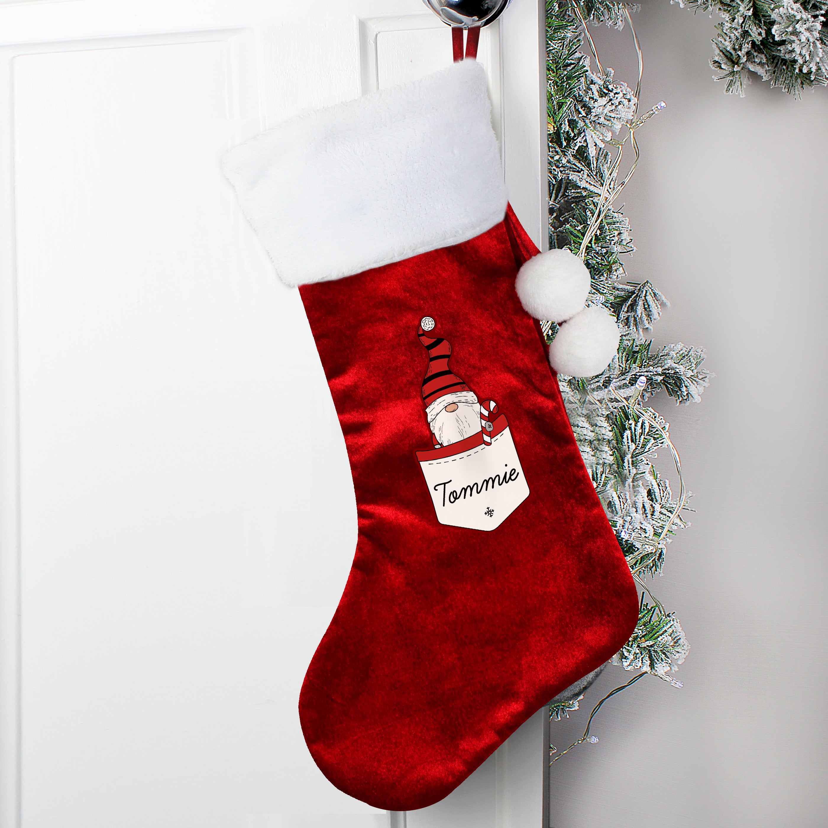Personalised Gonk Family Red Christmas Stocking- Boy |  | Inspired Creative Gifts