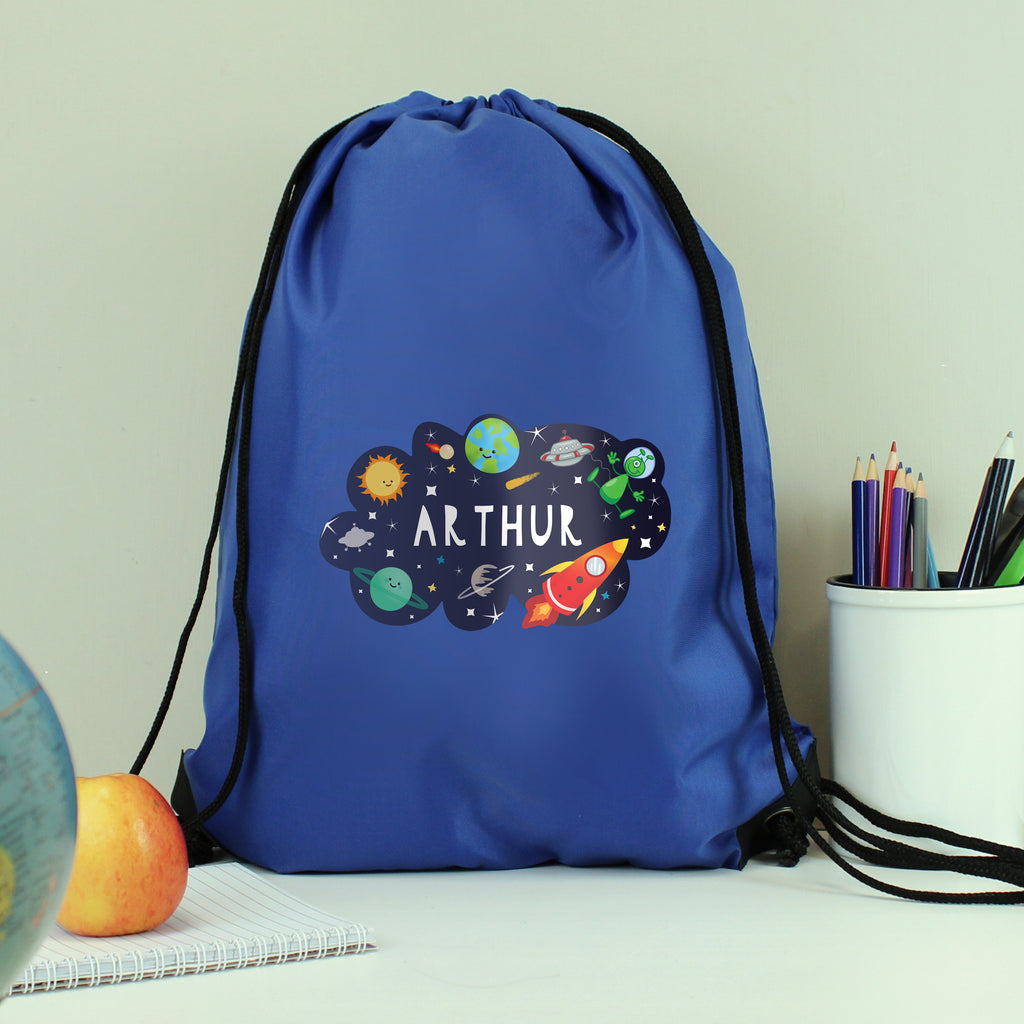 Personalised Space Blue Kit Bag | Textiles | Inspired Creative Gifts