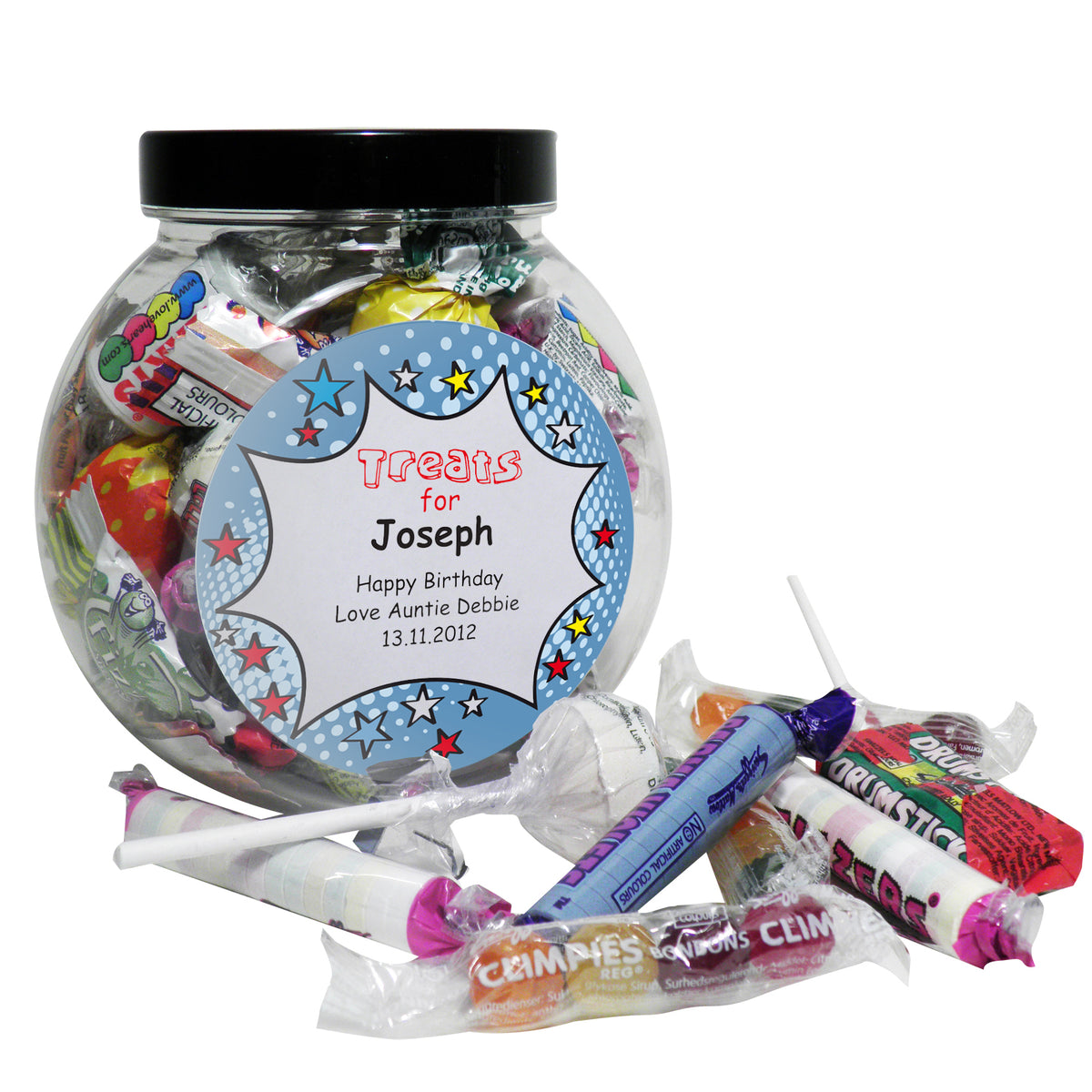 Personalised Comic Book Sweet Jar | Confectionery