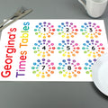 Personalised Times Tables Placemat | Mealtime Essentials