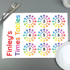 Personalised Times Tables Placemat | Mealtime Essentials
